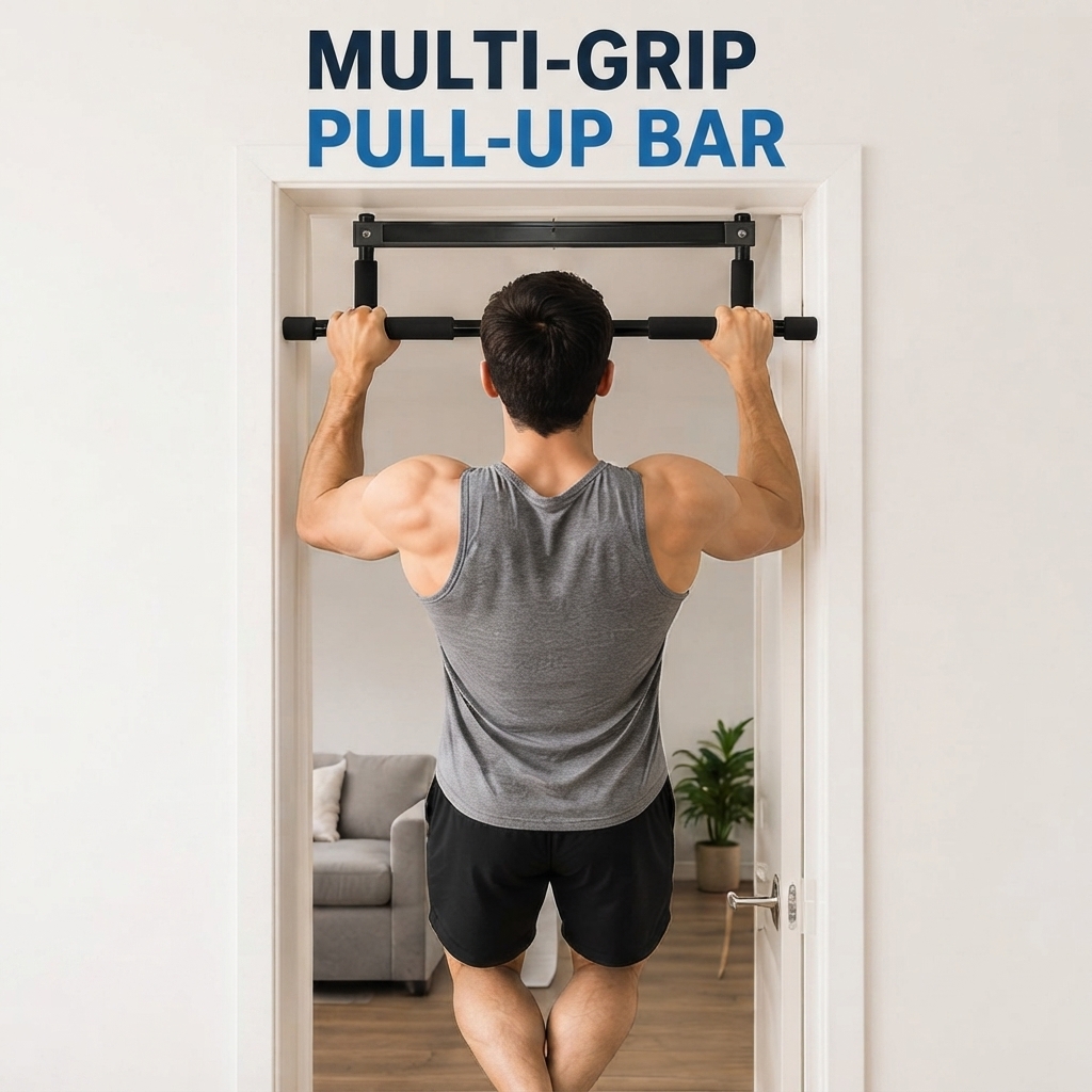 Door Pull Up Bar No Screw - قضيب سحب متعدد الوظائف للباب، قضيب
