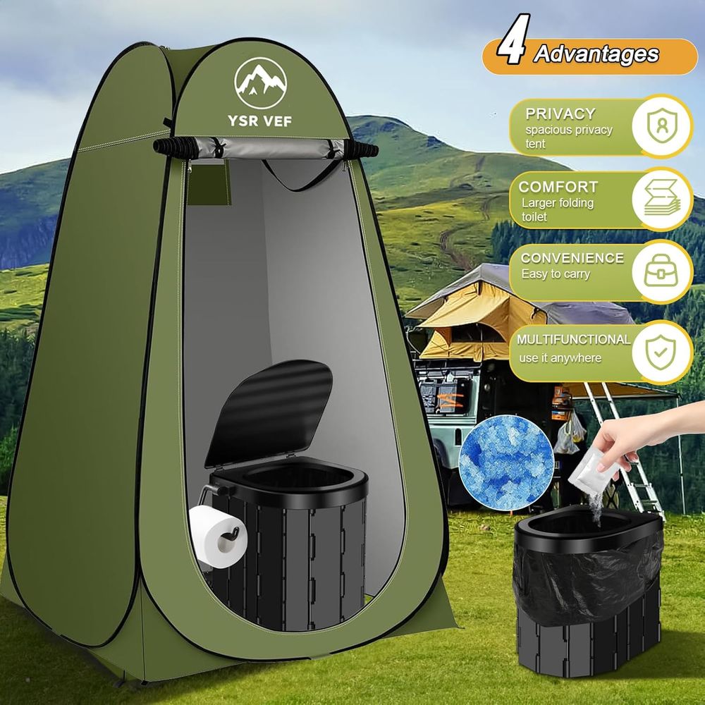 طقم مرحاض متنقل، مرحاض للتخييم - مراجعة Camping وسعره