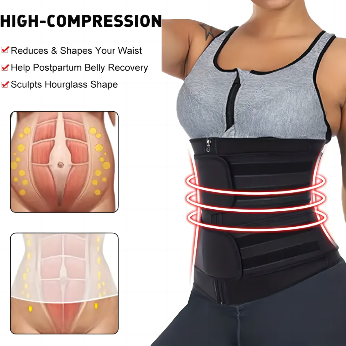 حزام تدريب الخصر للنساء بحزام  - مراجعة Sweat Waist Trainer Belt Neoprene وسعره