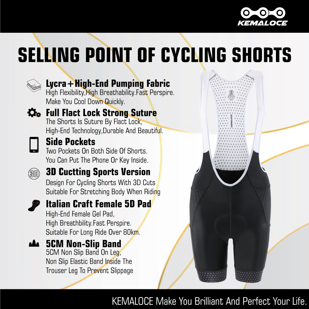KEMALOCE المرأة الدراجات مريلة - مراجعة Padded Cycling Shorts 5D Gel وسعره