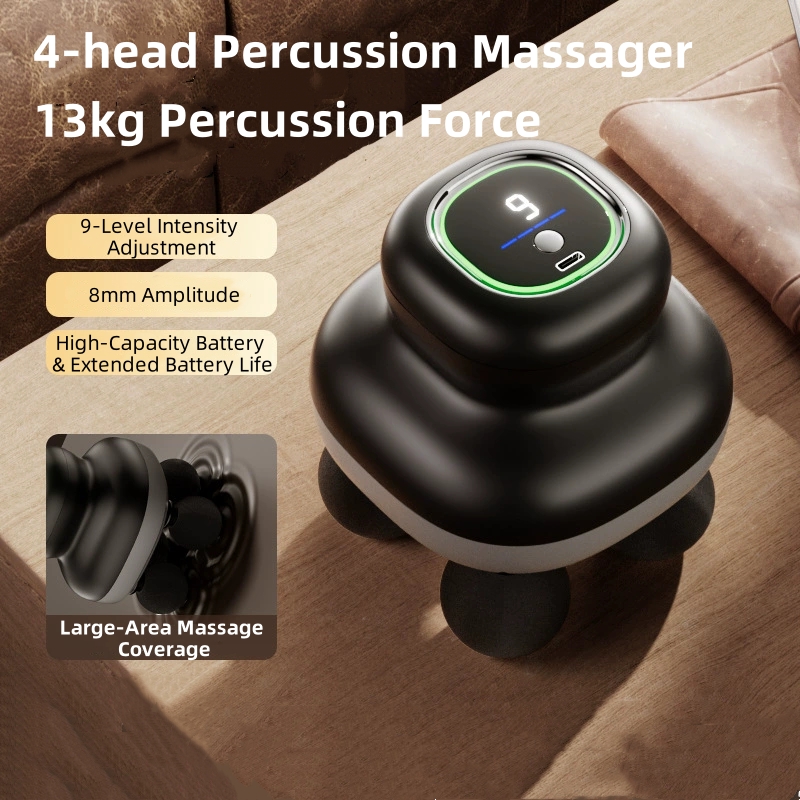 4-رؤساء يده فآسيا بندقية المهن - مراجعة Electric Massage Gun Deep Tissue وسعره